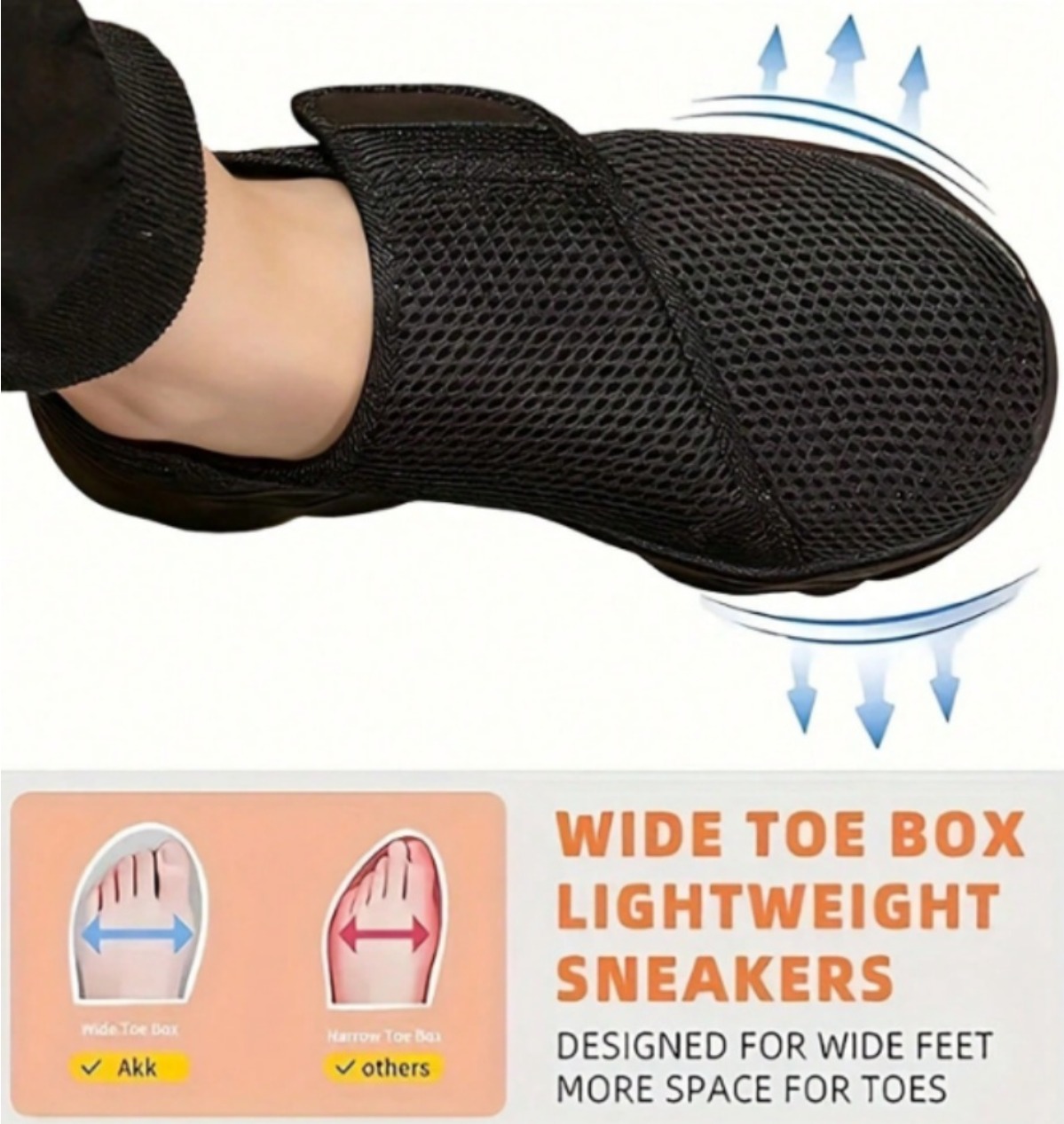 Men Shoes Velcro - أحذية رجالية جديدة للمشي مصنوعة من