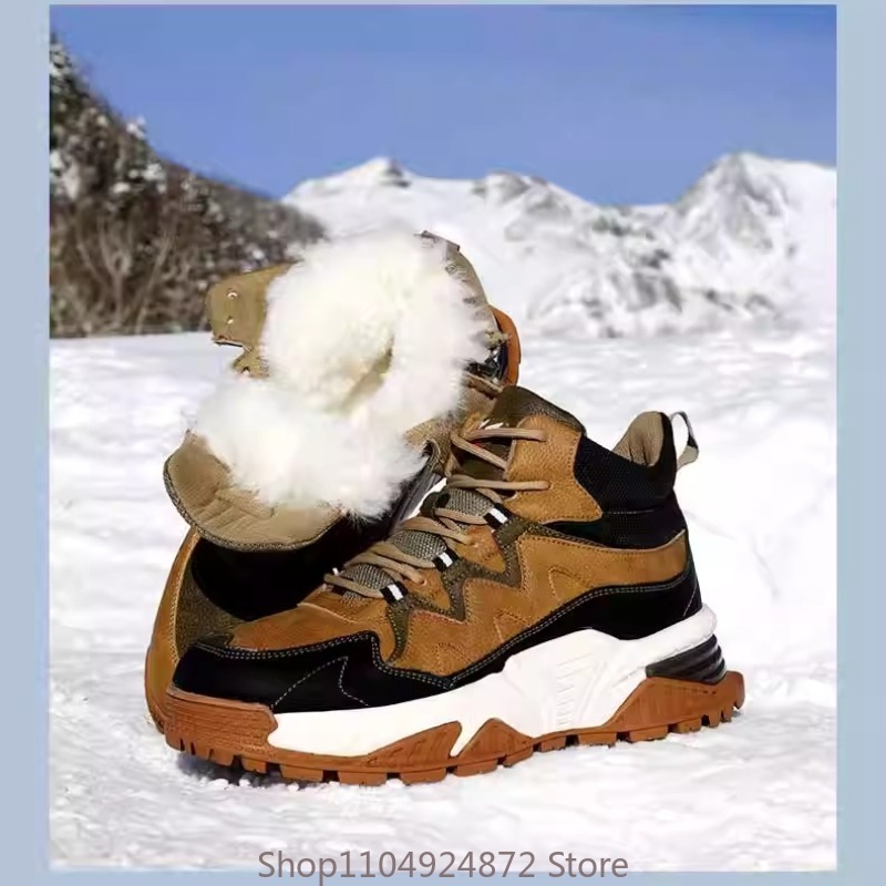 Men'S Shoes Hush Puppies - الشتاء الدافئة الصوف أحذية قطنية الرجال