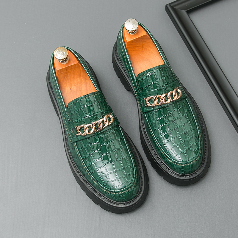 Men Shoes Prada - أحذية كلاسيكية للرجال باللون الأخضر مريحة