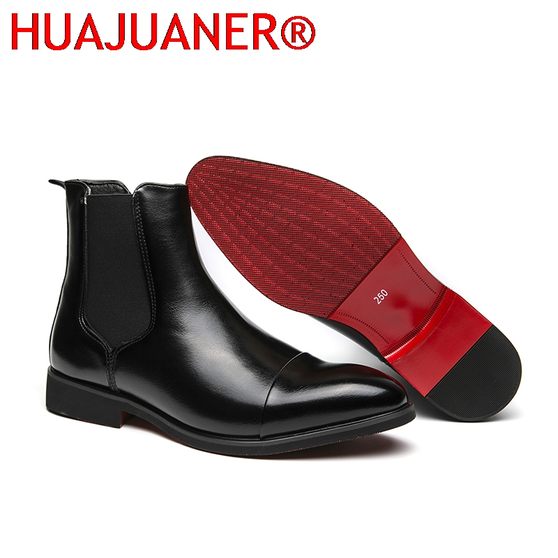 Men'S Shoes Hush Puppies - النمط البريطاني الرجال الأسود تشيلسي الأحذية