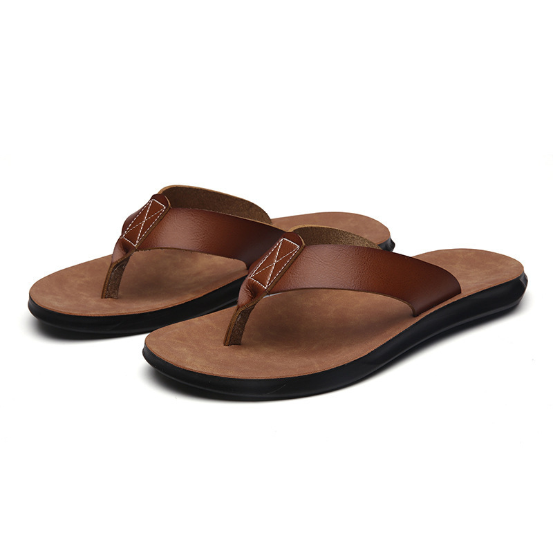 Men'S Shoes Hush Puppies - 38-47 صندل إيطالي جديد من الجلد