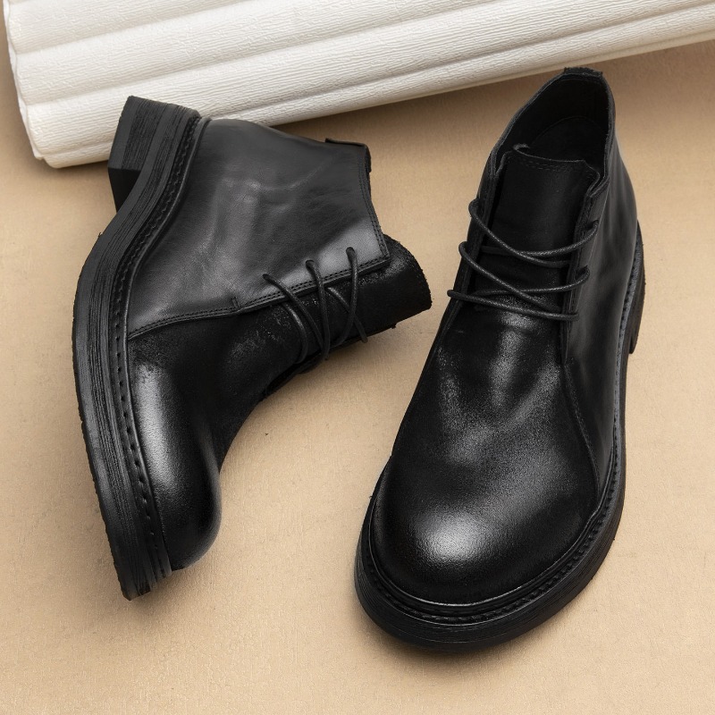 Men Shoes Oxford - أحذية رجالية كلاسيكية من الجلد الطبيعي،