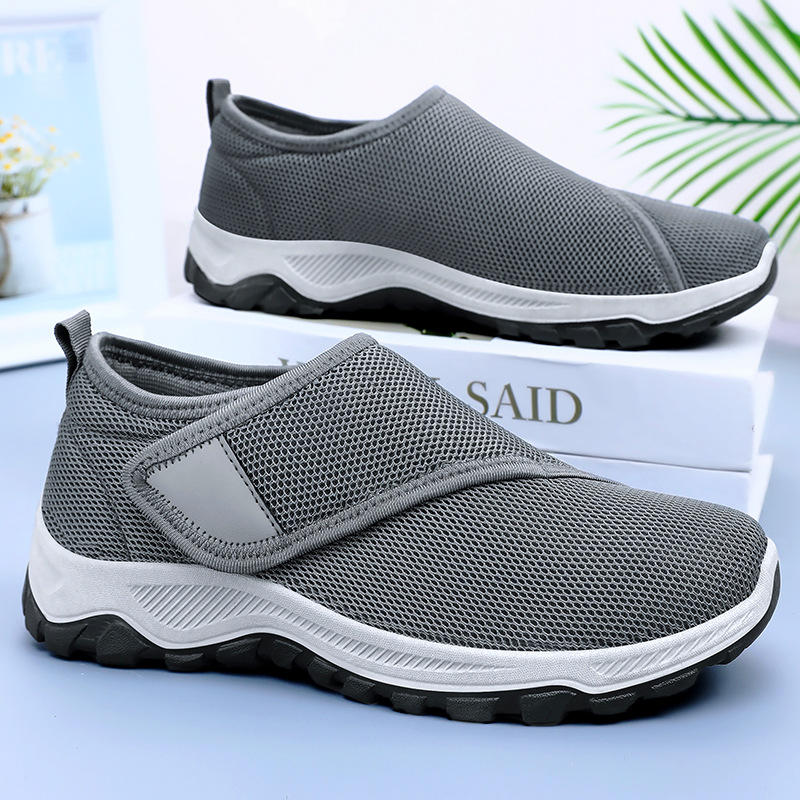 أحذية رجالية شبكية جديدة لصيف  - مراجعة Men Shoes Velcro وسعره