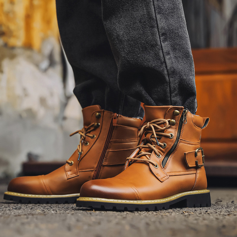 أحذية رجالية جلدية عصرية بسحاب - مراجعة Men Shoes Oxford وسعره