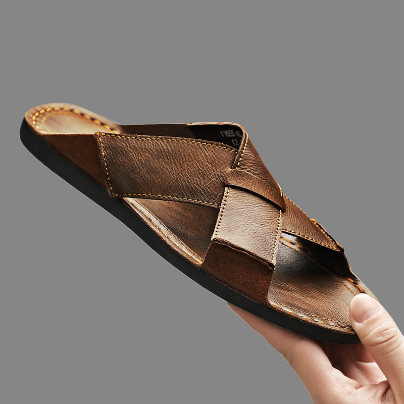 موضة جلد أصلي للرجال النعال ال - مراجعة Men'S Shoes Hush Puppies وسعره