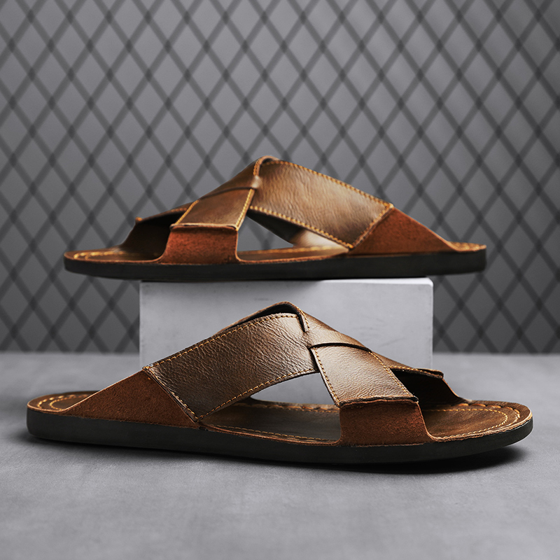 موضة جلد أصلي للرجال النعال ال - مراجعة Men'S Shoes Hush Puppies وسعره