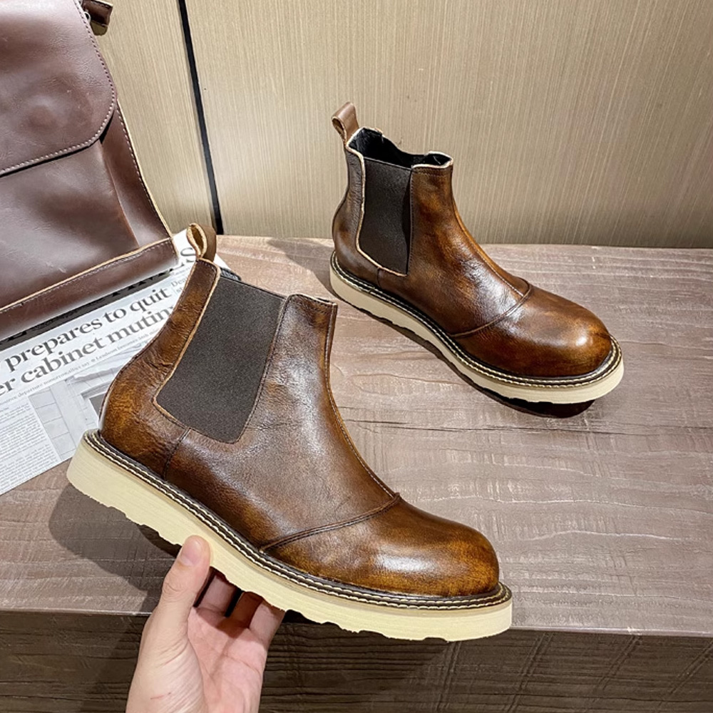 الرجعية الرجال جلد طبيعي تشيلس - مراجعة Men Shoes Oxford وسعره