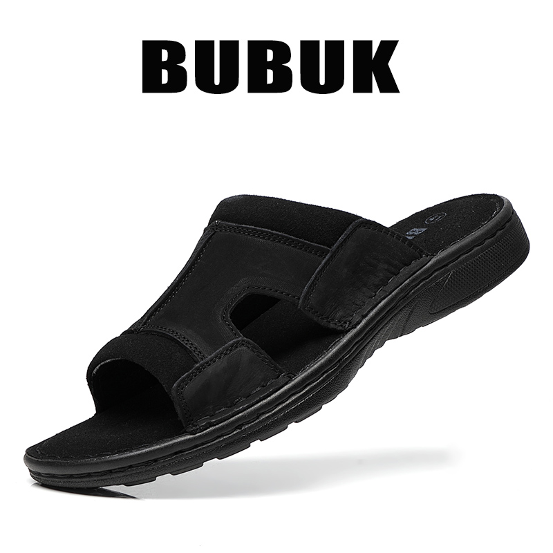 شبشب رجالي من الجلد الطبيعي من - مراجعة Men Shoes Velcro وسعره