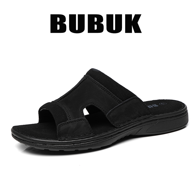 شبشب رجالي من الجلد الطبيعي من - مراجعة Men Shoes Velcro وسعره