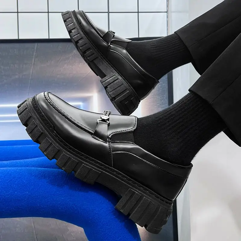منصة الرجال أحذية جلدية بدون ك - مراجعة Men Shoes Prada وسعره
